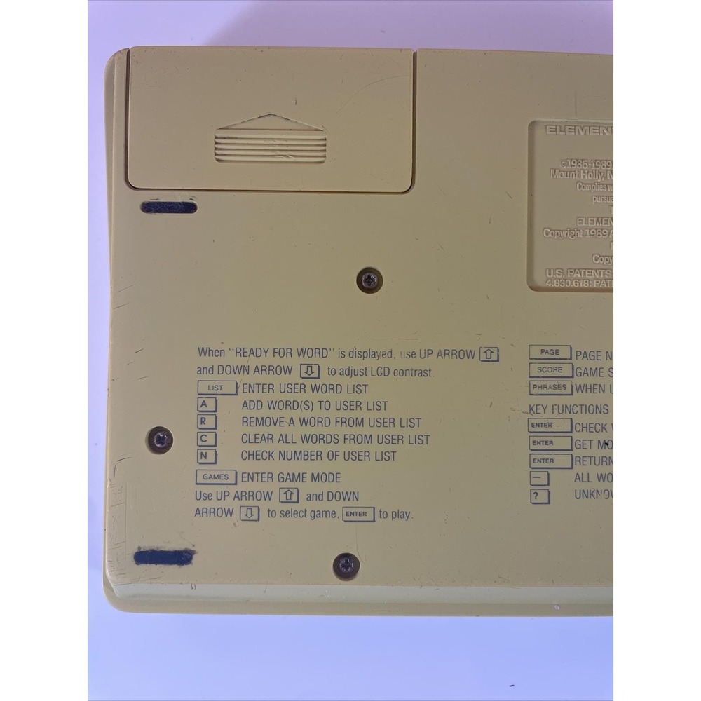 Vintage Electronic Franklin Elementary Spelling Ace Model ES-90 1989 TESTED - Picture 6 of 7